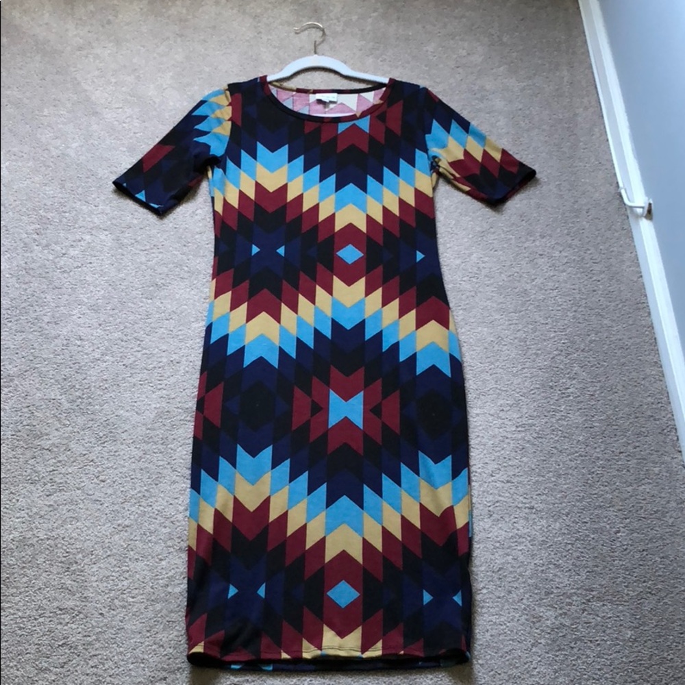 Lularoe Julia Dress Aztec pattern, Size S